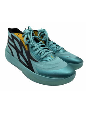 Puma Lamelo Ball MB.02 Honeycomb Basketball Sneakers Aqua Blue Black Size US 13
